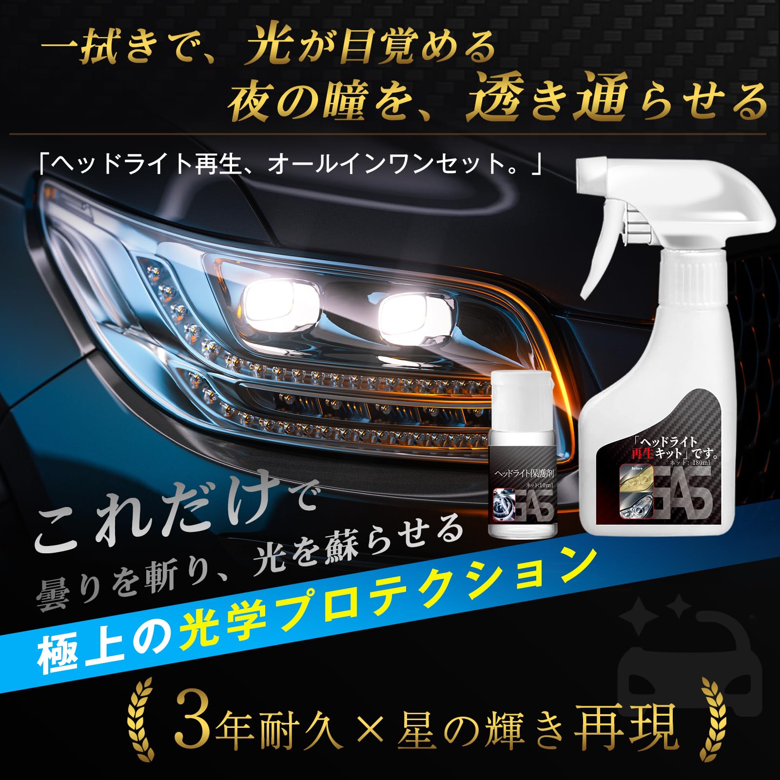 Amazon.co.jp: Kzitetic ヘッドライトクリーナー ヘッドライト